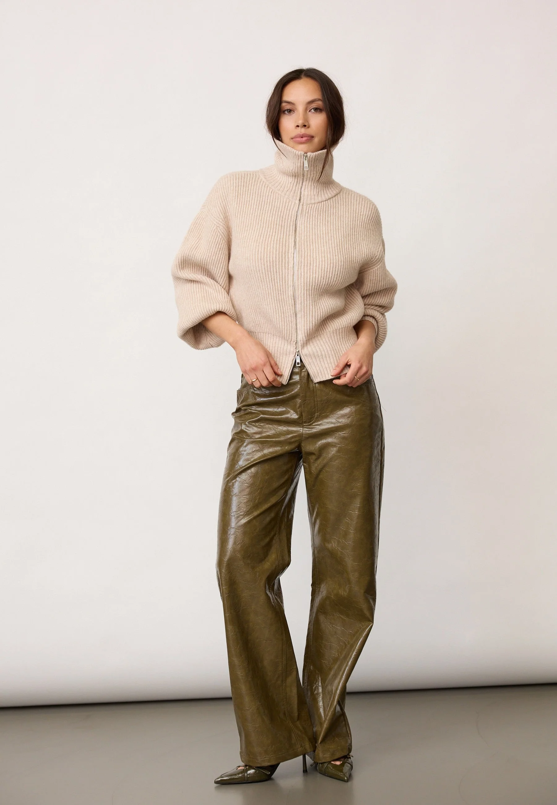 Row Zip Knit Cardigan