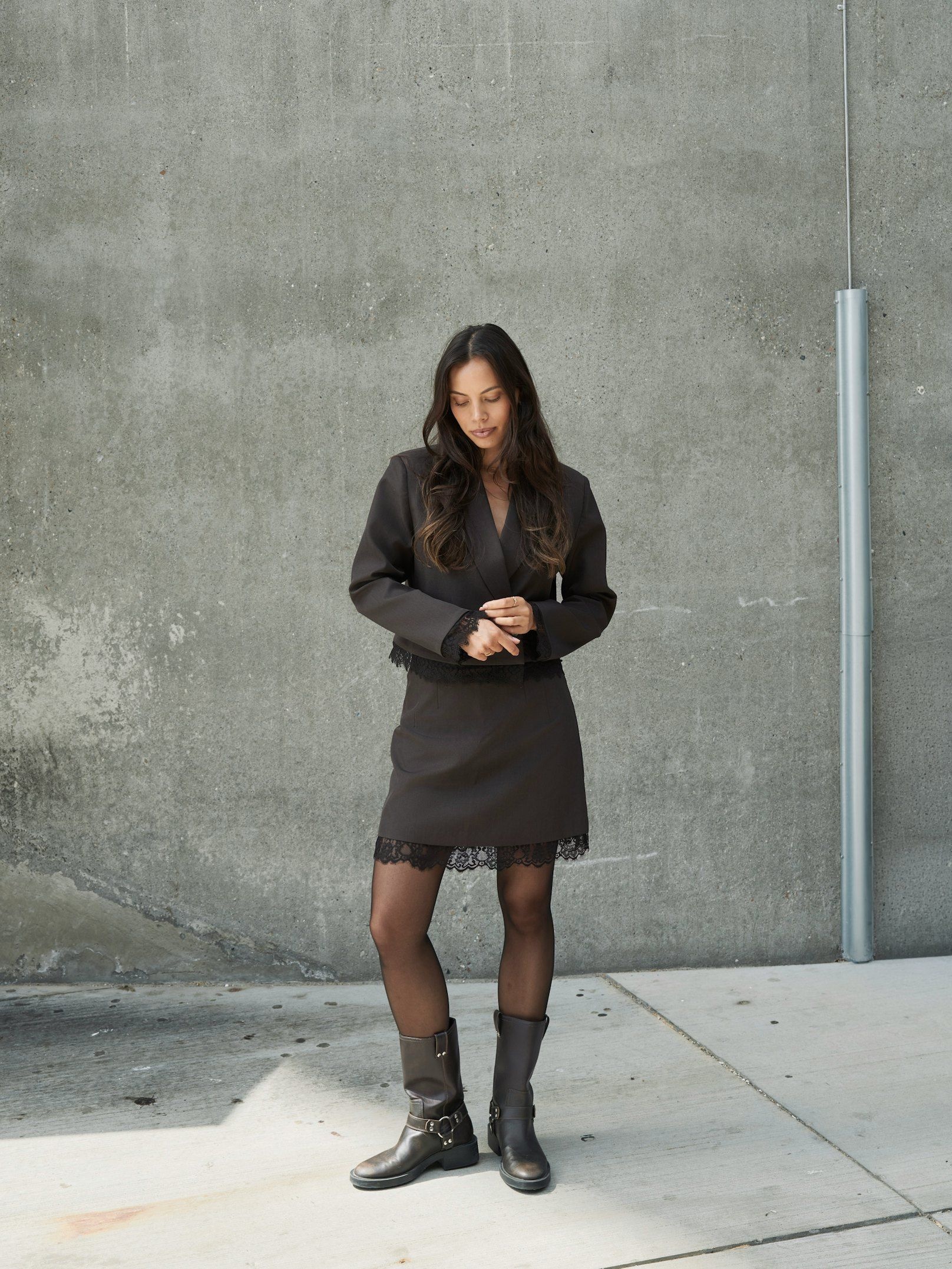 Brigitte Structure Lace Skirt