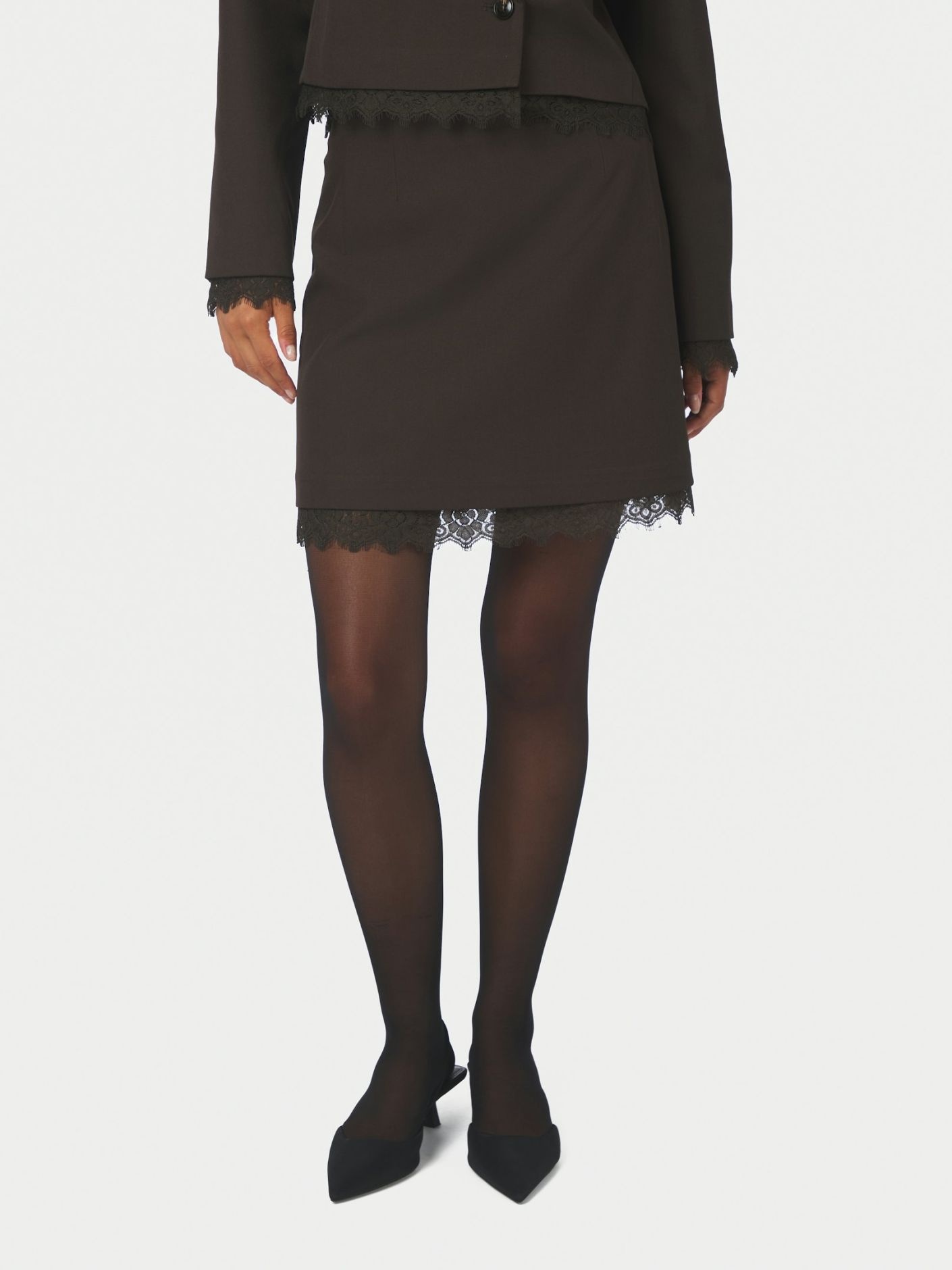 Brigitte Structure Lace Skirt