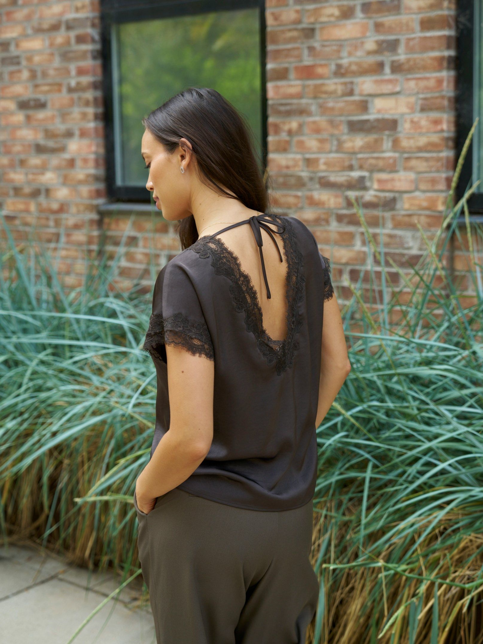 Benera Heavy Sateen Lace Blouse