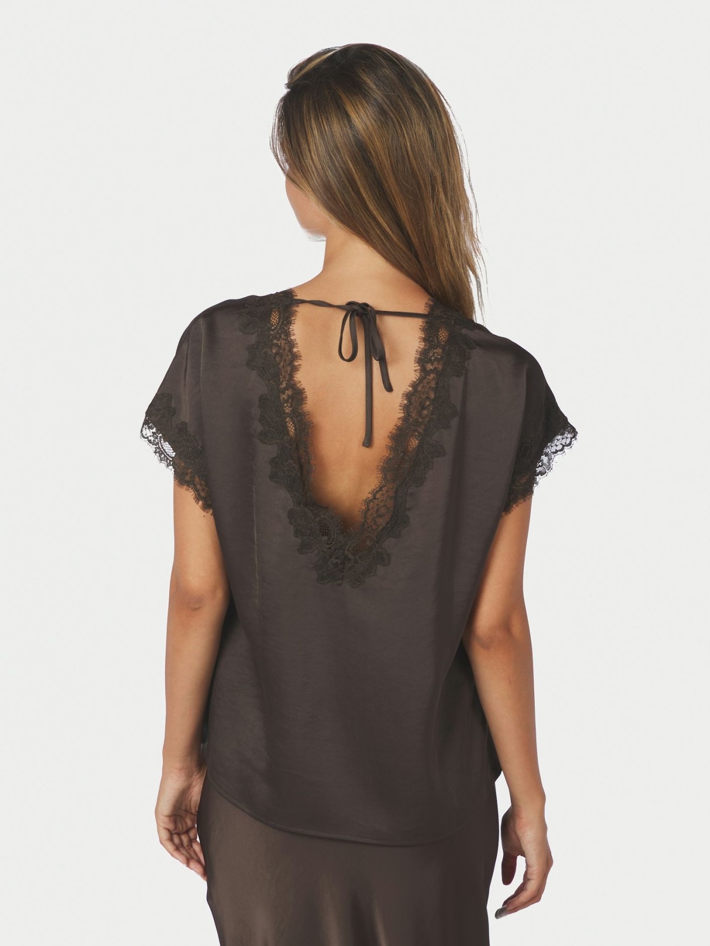 Benera Heavy Sateen Lace Blouse