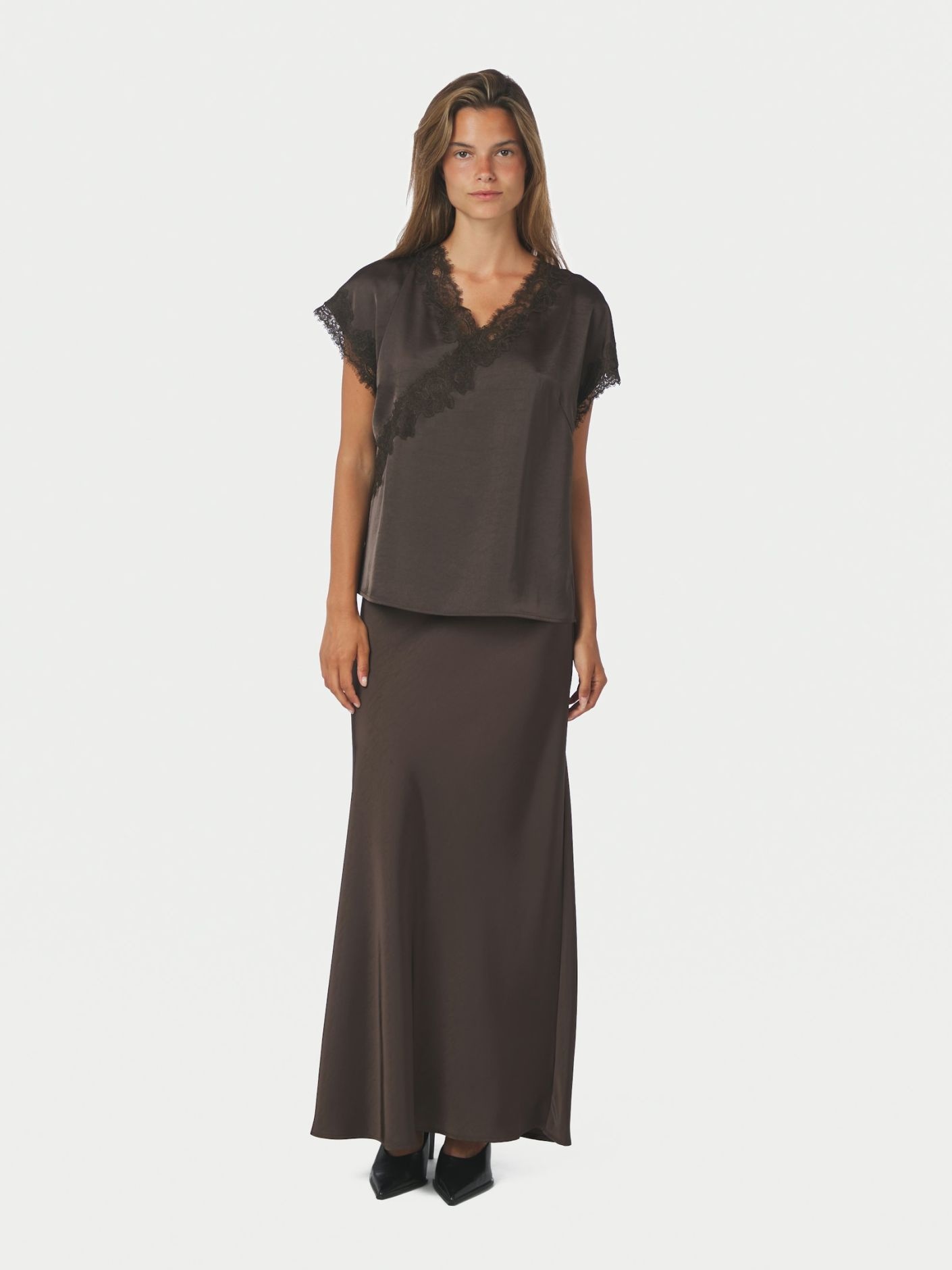 Benera Heavy Sateen Lace Blouse