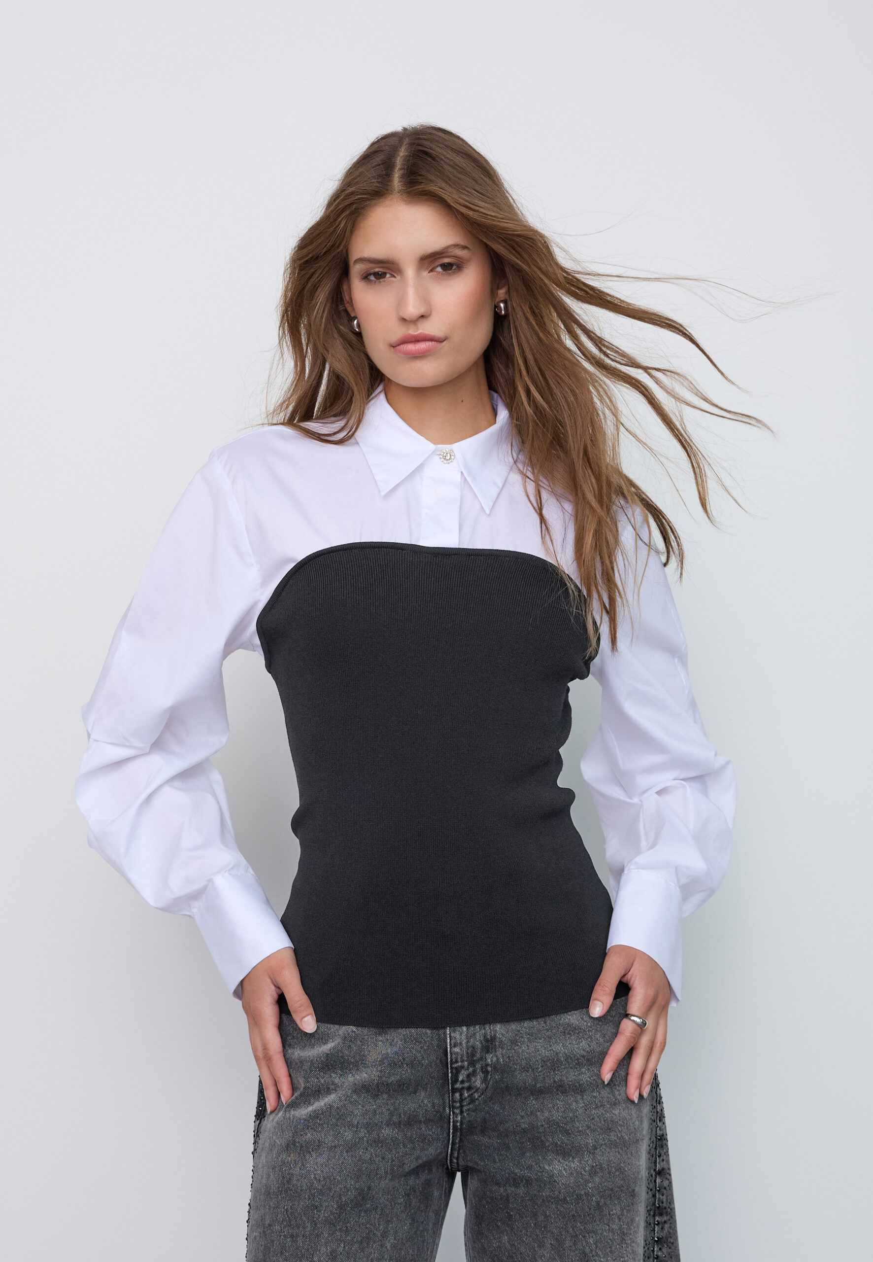 Mercia Poplin Mix Knit