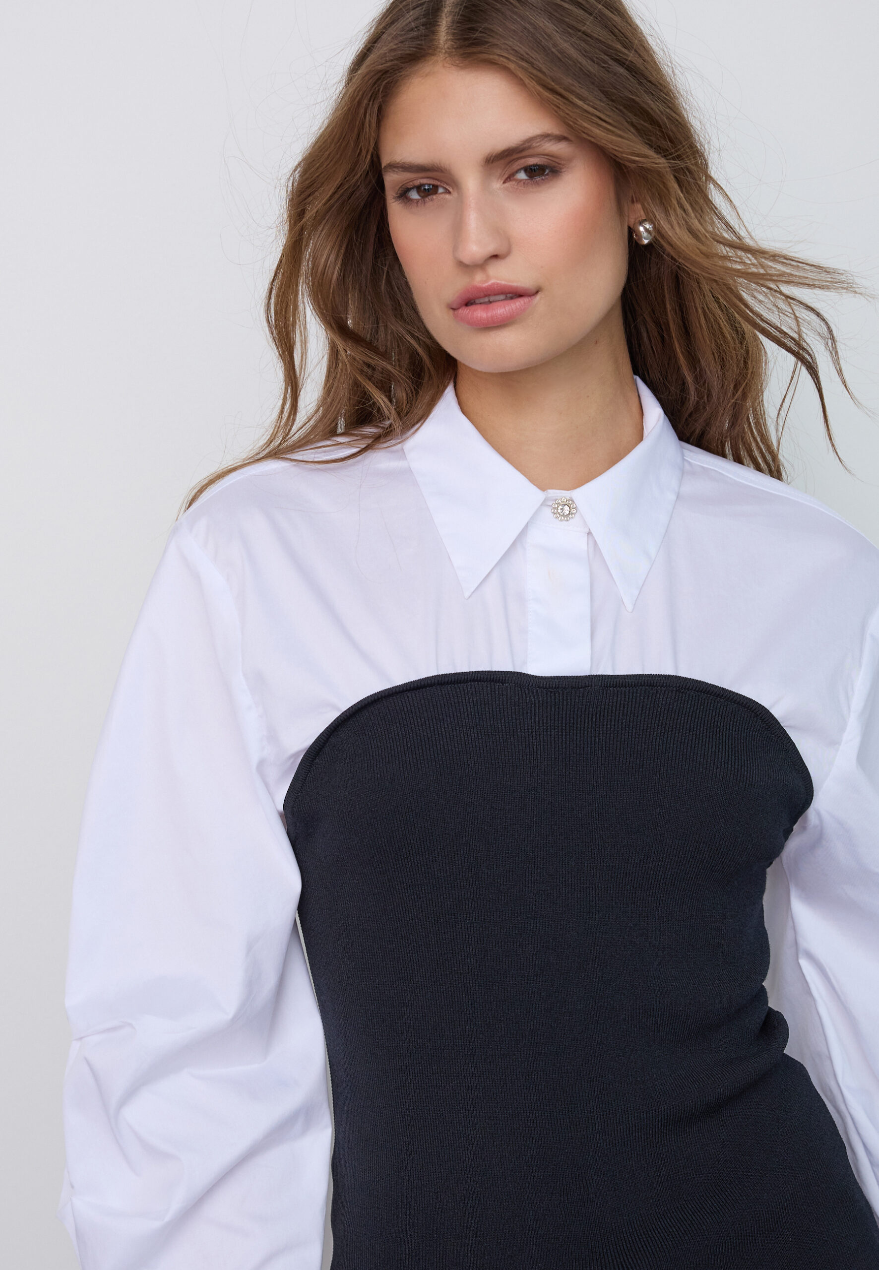Mercia Poplin Mix Knit