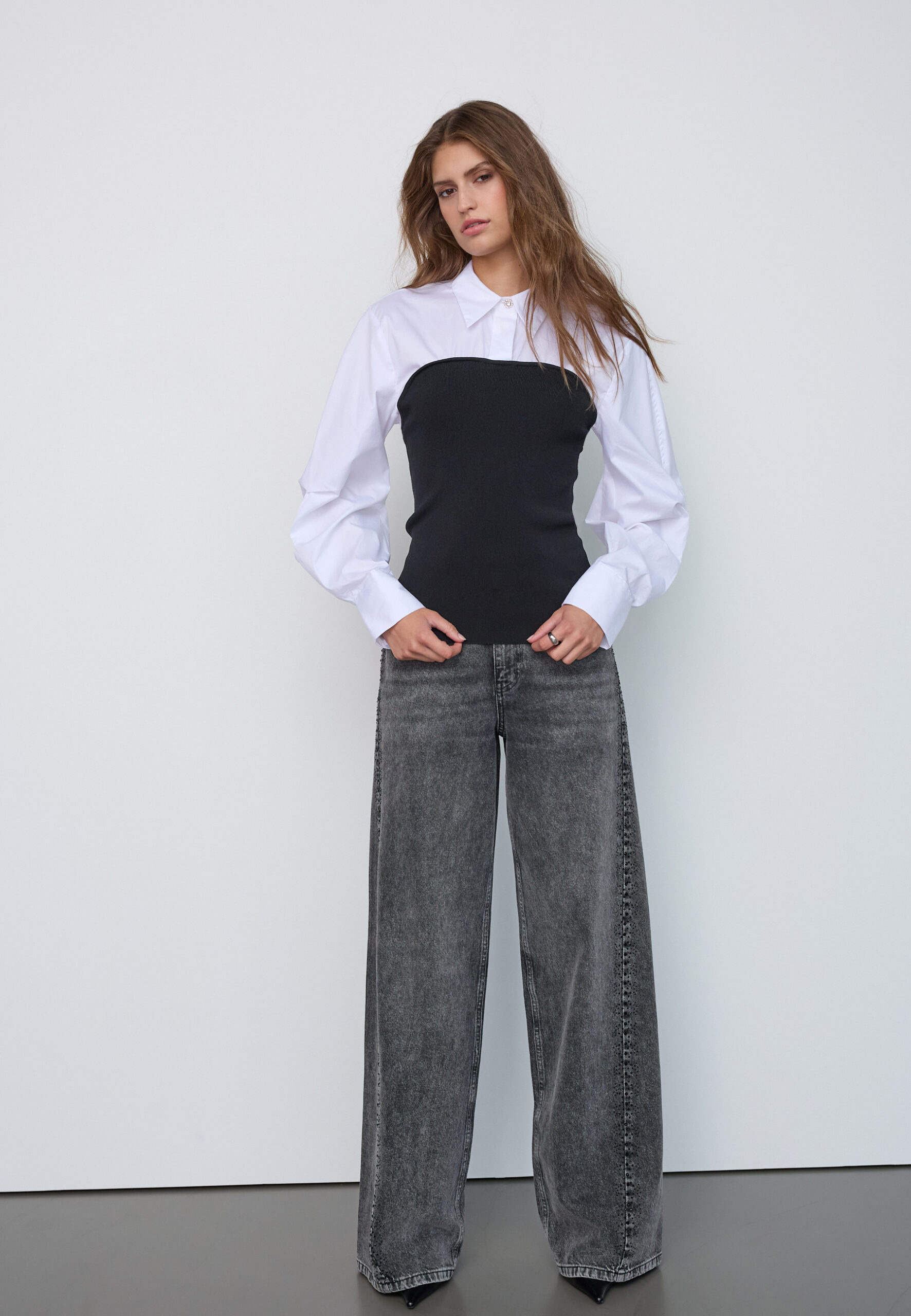 Mercia Poplin Mix Knit