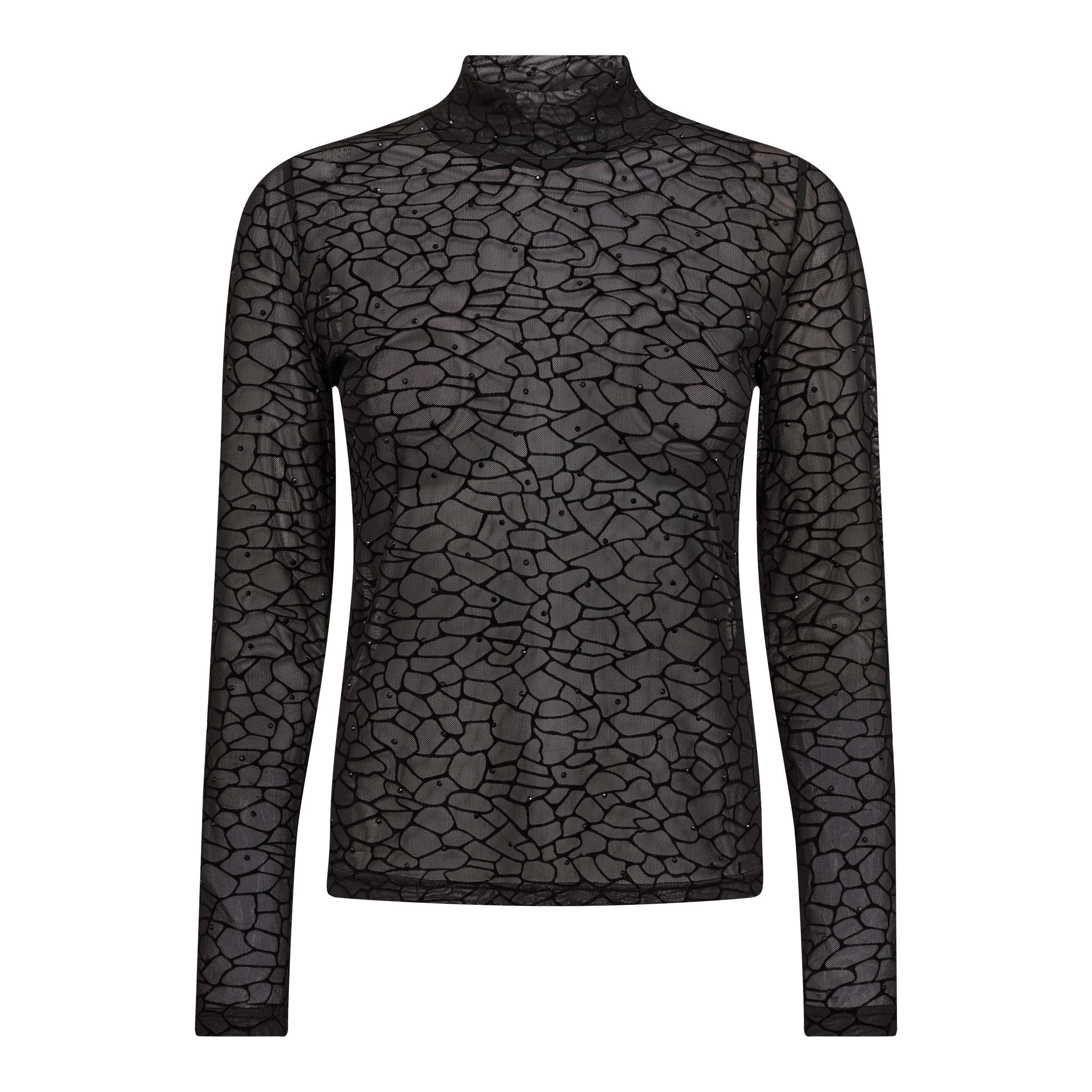 Co'couture Clyra Stone Mesh Roll Neck