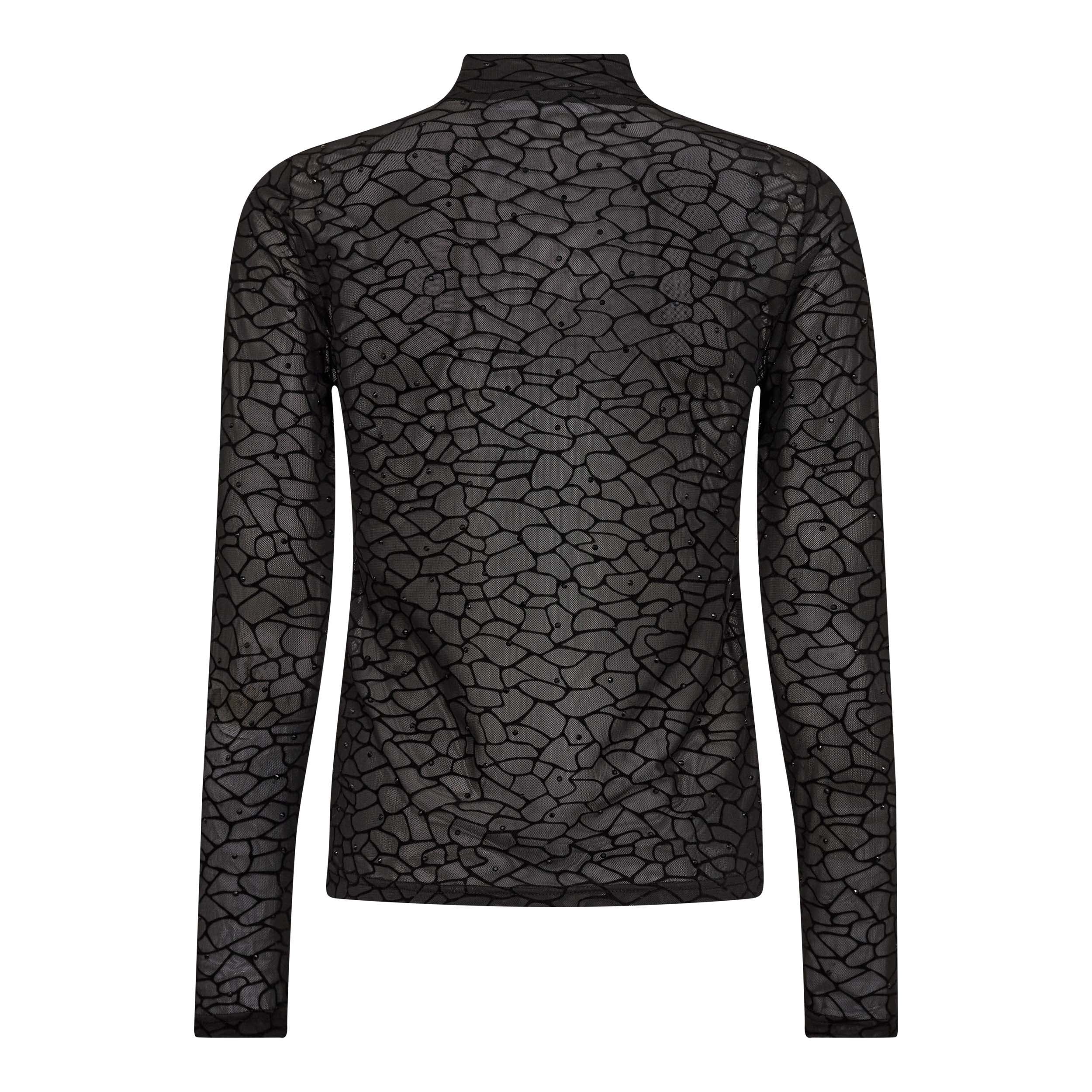 Clyra Stone Mesh Roll Neck