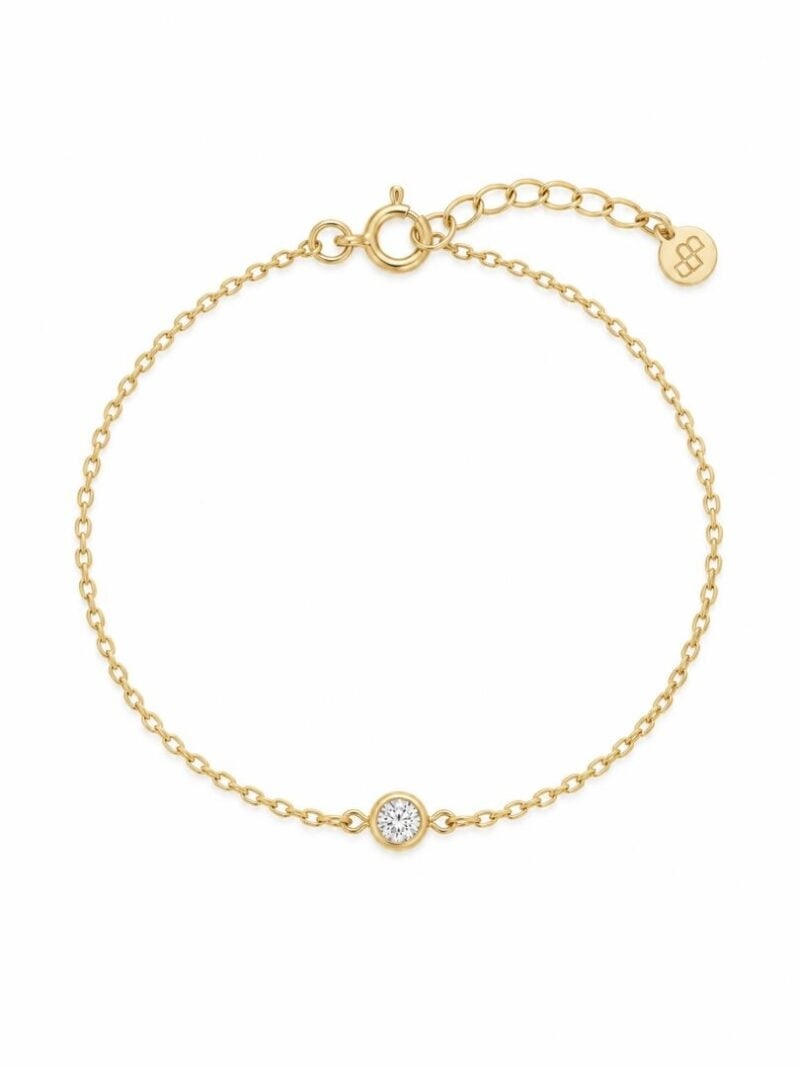 Ellen Beekmans Fijn armbandje met strass steentje