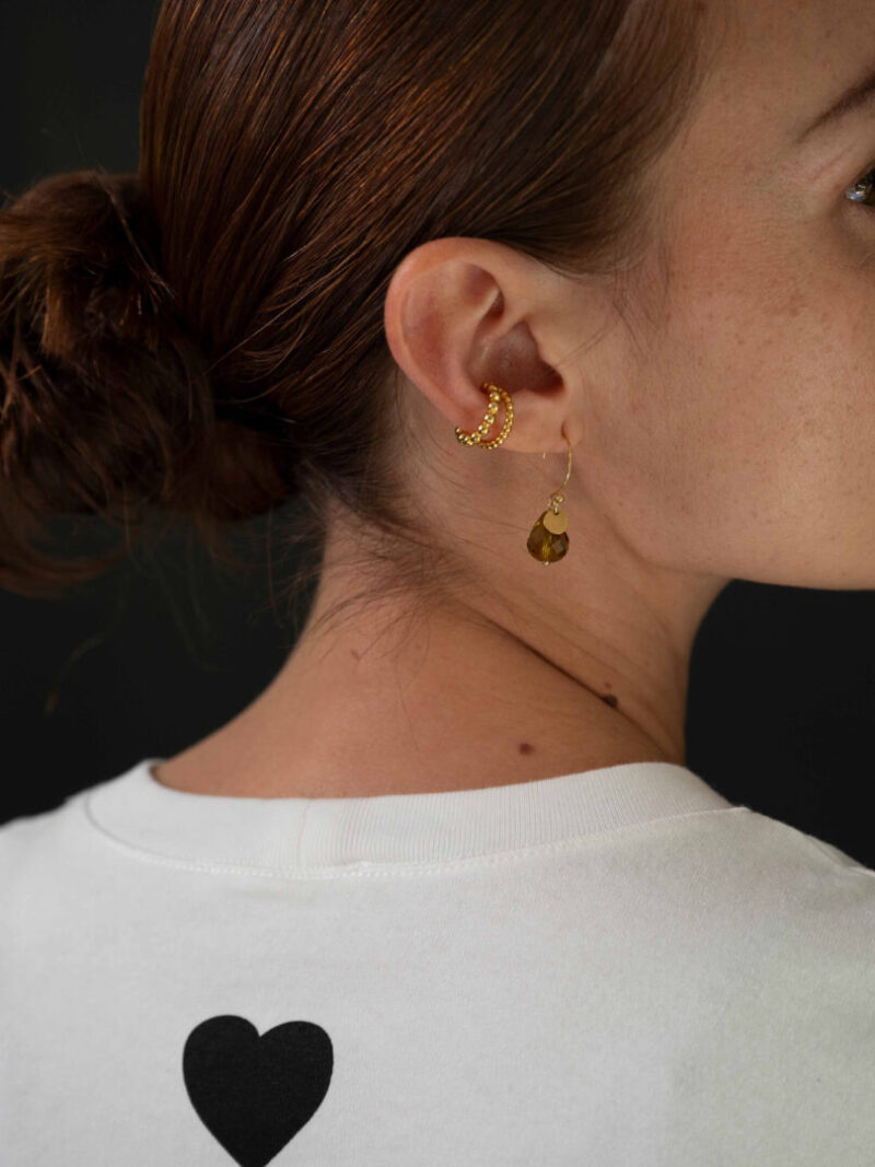 Facet drops oorbellen