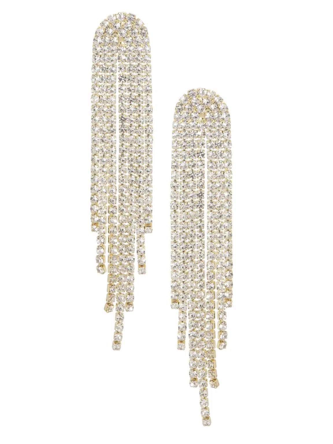 Ellen Beekmans Lange party oorstekers met strass