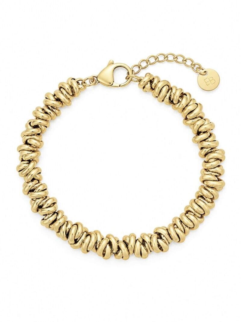 Armband met vergulde schakels
