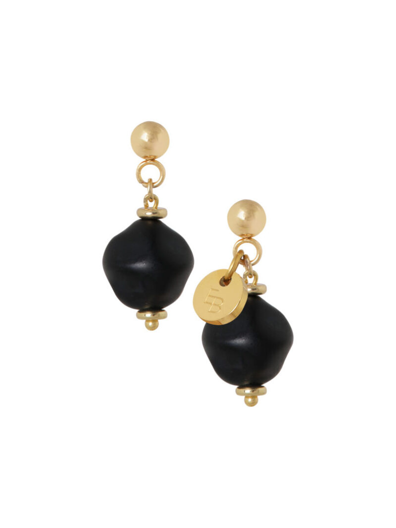 Oorstekers Noir pearl