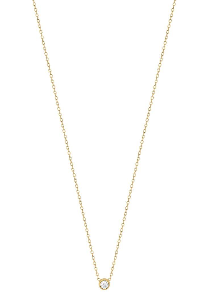 Fijne ketting met strass steentje