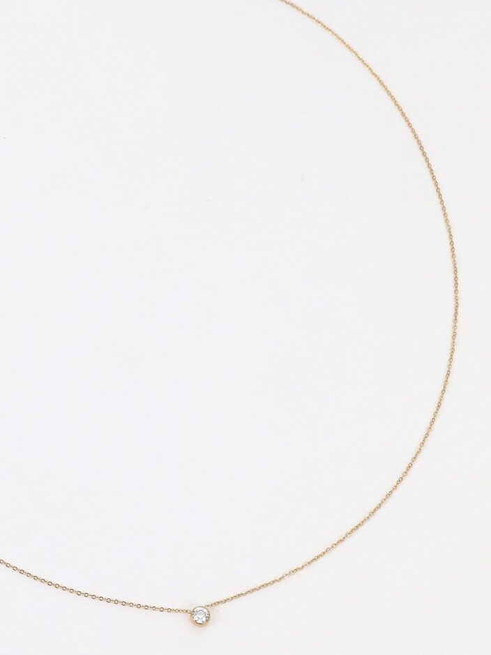 Fijne ketting met strass steentje