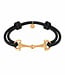 Armband met touw en gouden gesp