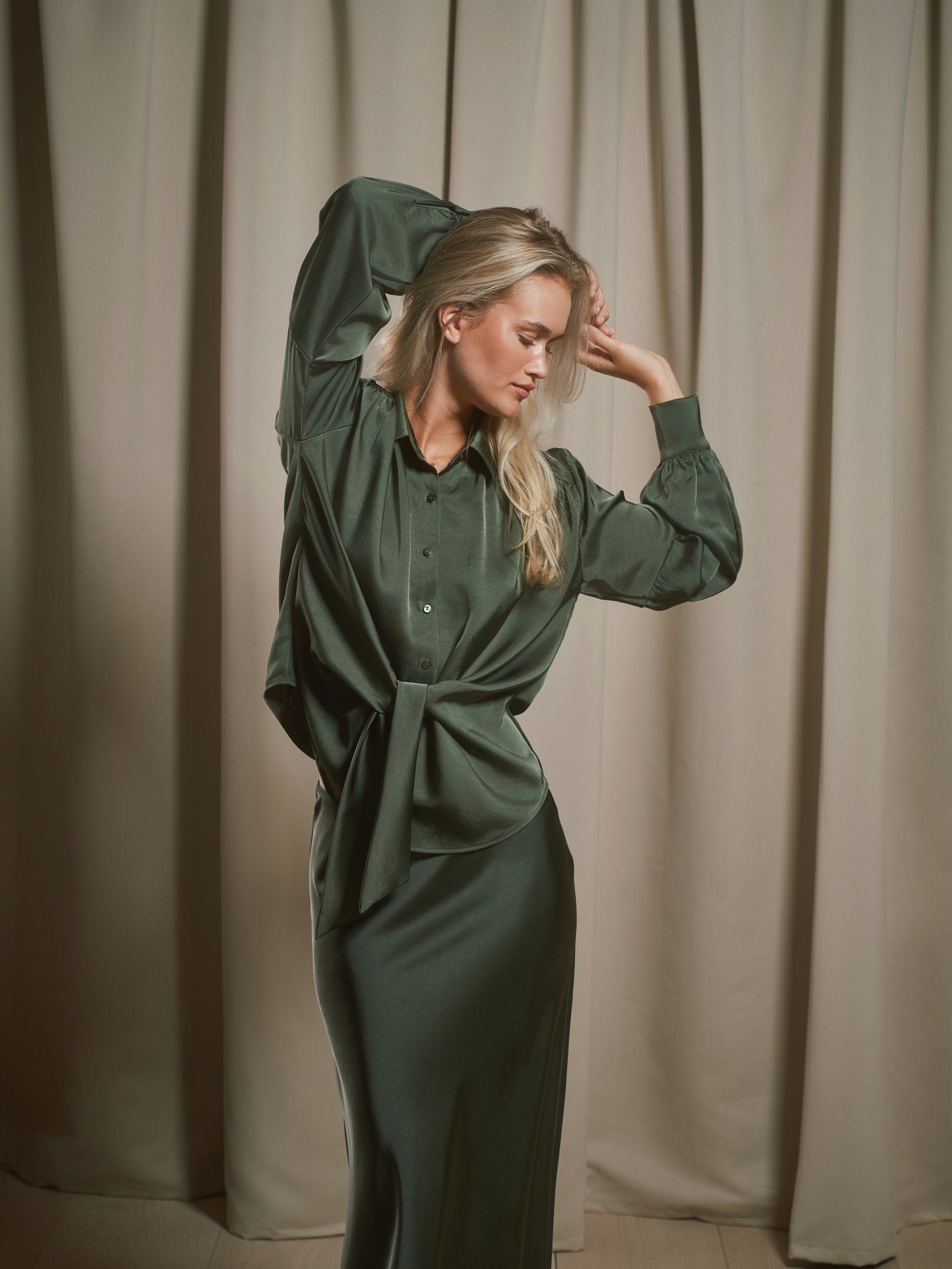 Neo Noir Naja Satin Shirt