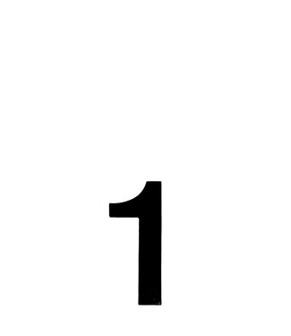 House number black 1