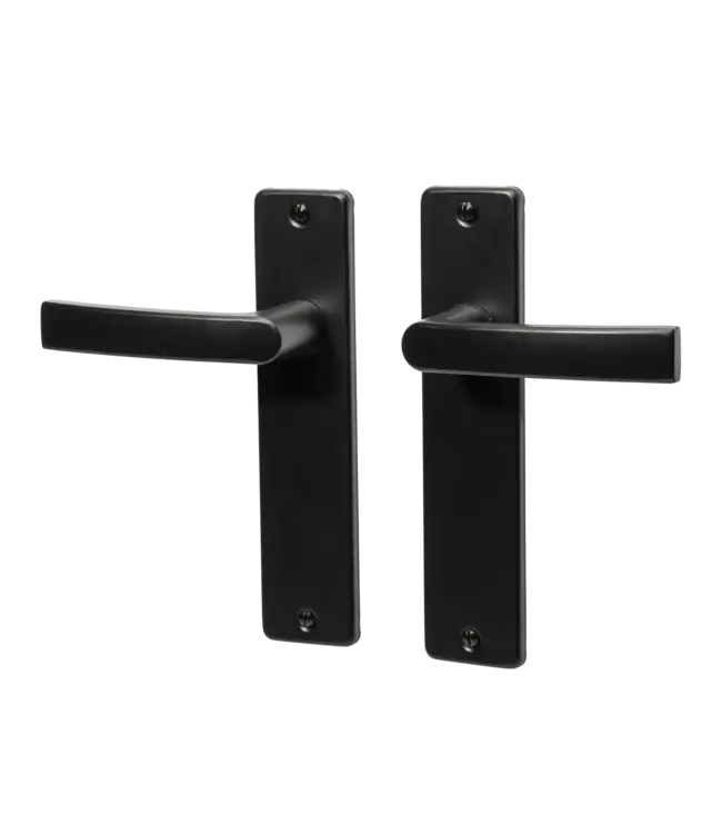 Doorhandle black round corner