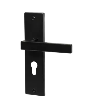 Doorhandle black cilinder