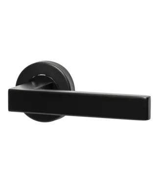 Doorhandle black round