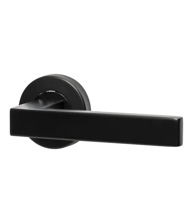 Doorhandle black round