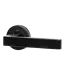 Doorhandle black round