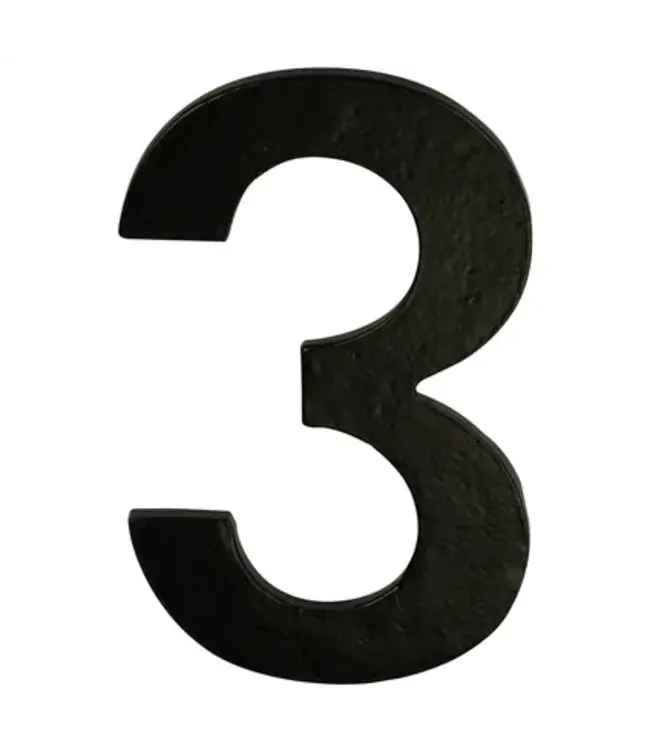 Housenumber black 3