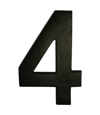 Huisnummer black 4