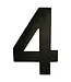 Huisnummer black 4