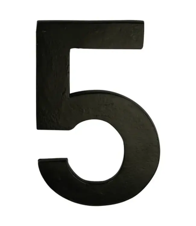 Huisnummer zwart 5