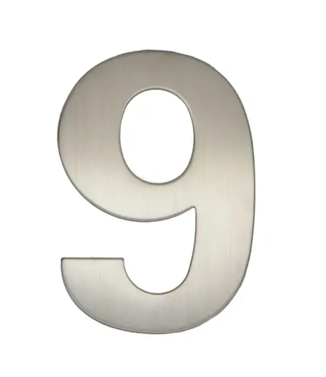 Huisnummer rvs 9