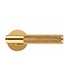 Gold knurled door handle round