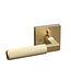 Gold knurled door handle square