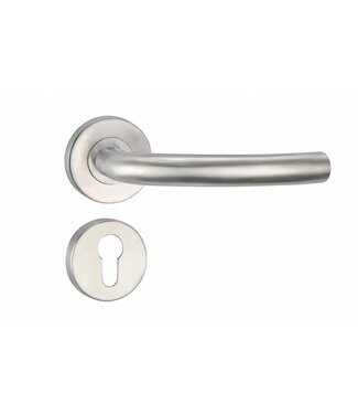 Deurklink RVS gebogen rond