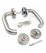 Door handle stainless steel classic round wc