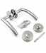 Door handle stainless steel curve wc