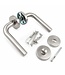 Deurklink RVS gebogen rond wc