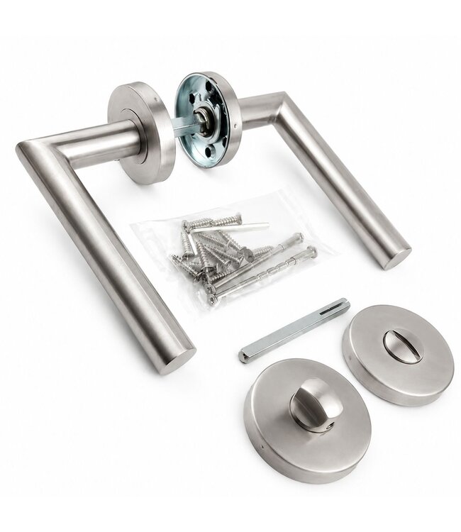 Door handle stainless steel modern round wc