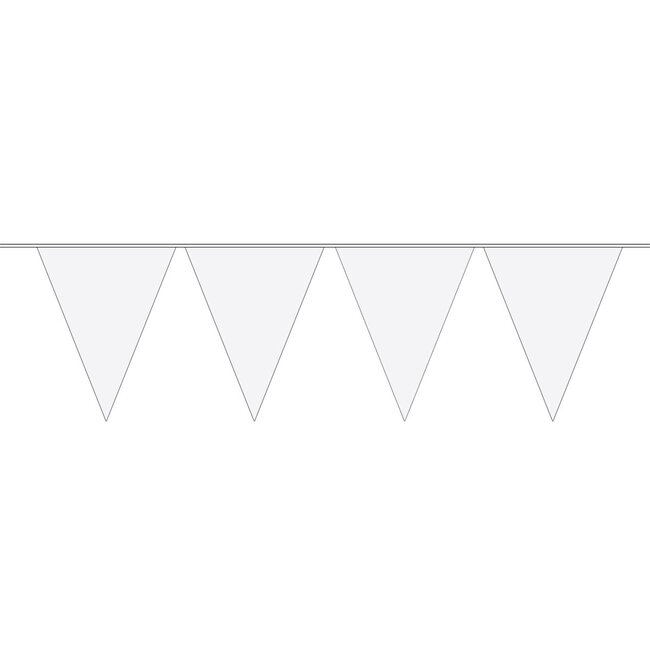 Witte Mini Vlaggenlijn - 3 meter