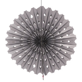 Folat Honeycomb Waaier Zilver - 45cm