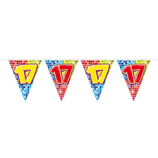 Folat 17 Jaar Mini Vlaggenlijn Birthday Blocks - 3 meter