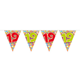 Folat 19 Jaar Mini Vlaggenlijn Birthday Blocks - 3 meter