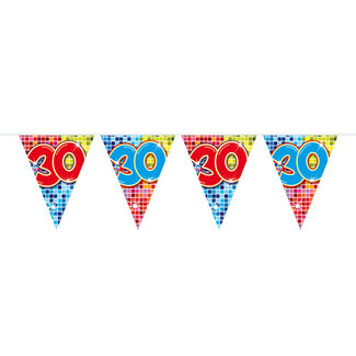 Folat 30 Jaar Mini Vlaggenlijn Birthday Blocks - 3 meter