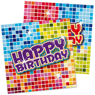 Folat Servetten Birthday Blocks 25x25cm - 16 stuks