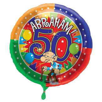 Folat 50 Jaar Abraham Knalfeest folieballon - 45 cm