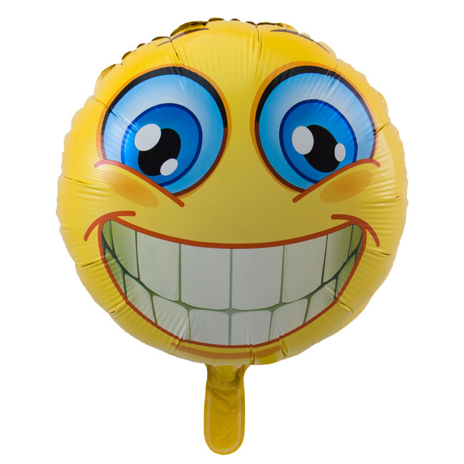 Lachende Emoticon Folieballon - 45cm