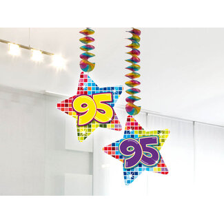 Folat Spiraalversiering Birthday Blocks 95 jaar - 2 stuks