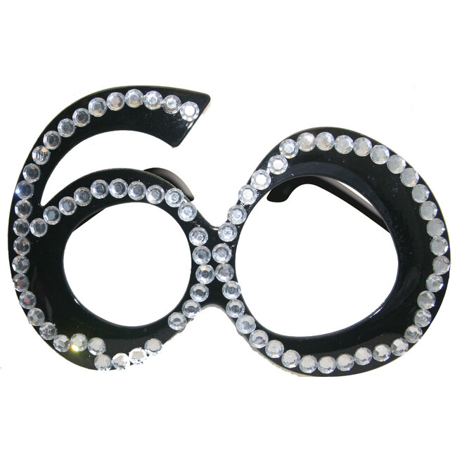 60 Jaar Zwarte Bril Diamantframe