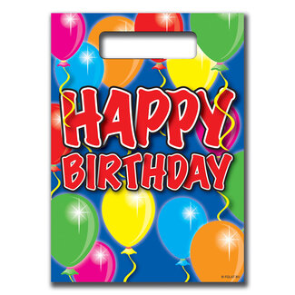Folat Happy Birthday Uitdeelzakjes Balloons - 8 stuks