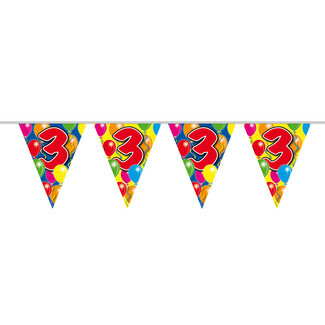 Folat 3 Jaar Slinger Balloons - 10 meter